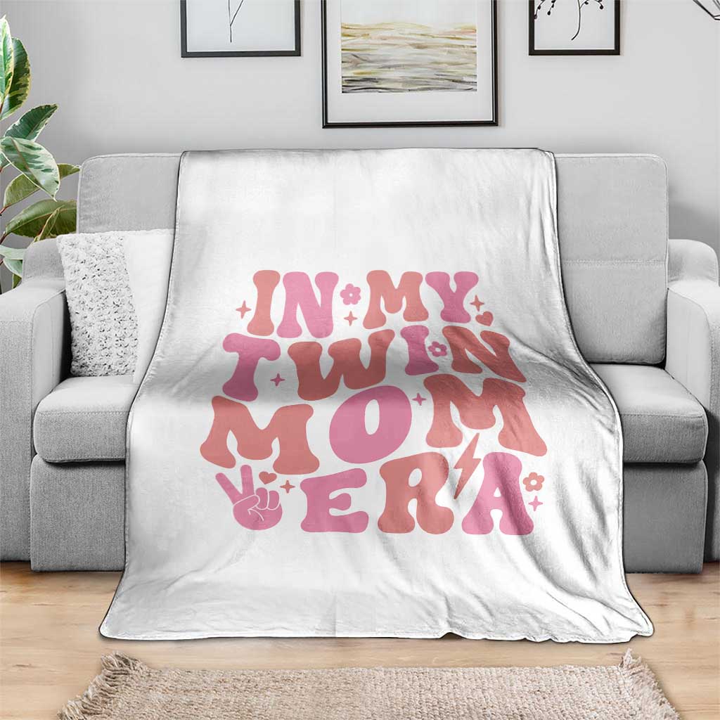 In My Twin Mom Era Throw Blanket Funny Mama Twin Pregnancy Announcement TS12 Print Your Wear