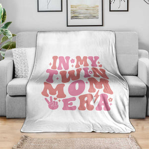 In My Twin Mom Era Throw Blanket Funny Mama Twin Pregnancy Announcement TS12 Print Your Wear