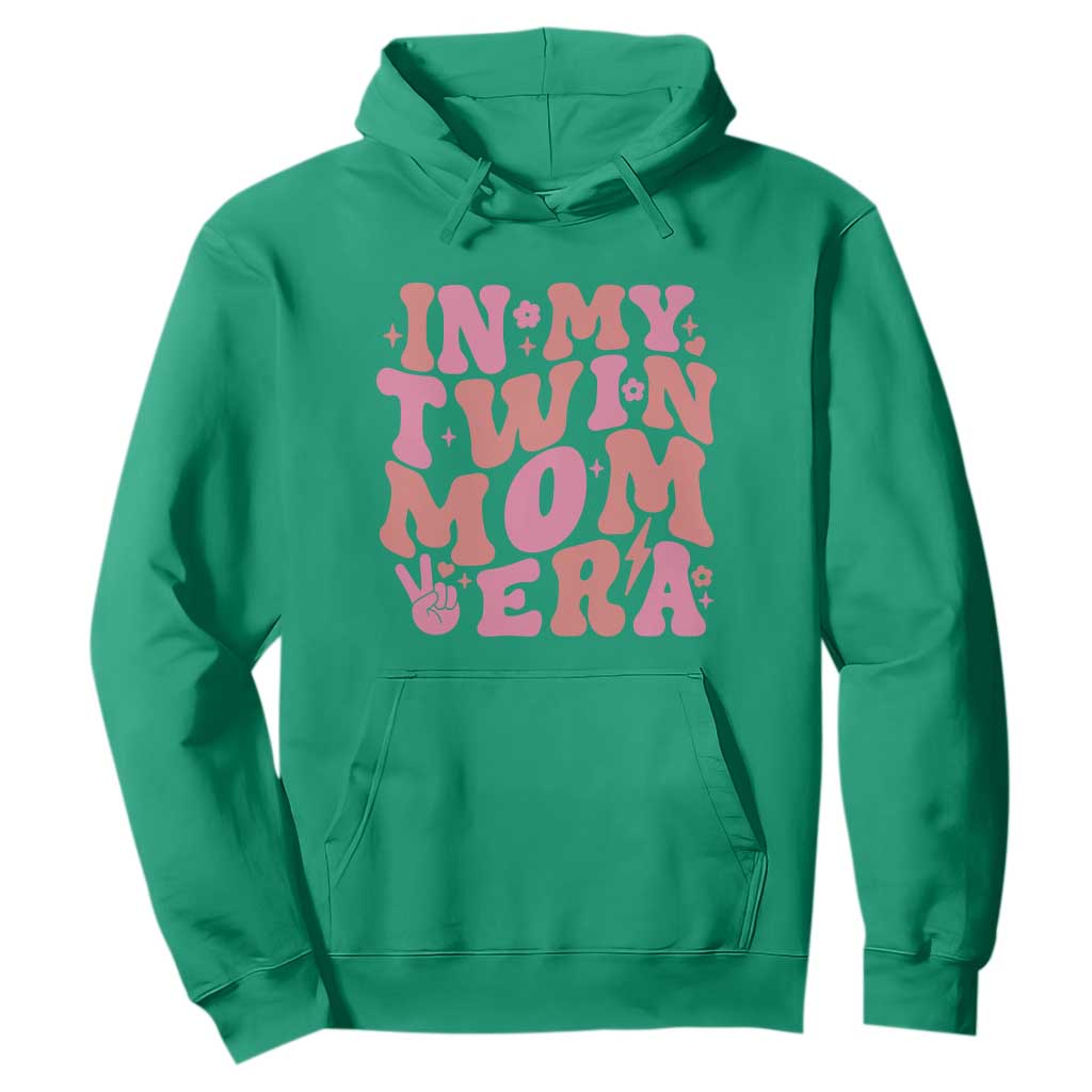 In My Twin Mom Era Hoodie Funny Mama Twin Pregnancy Announcement TS12 Irish Green Print Your Wear