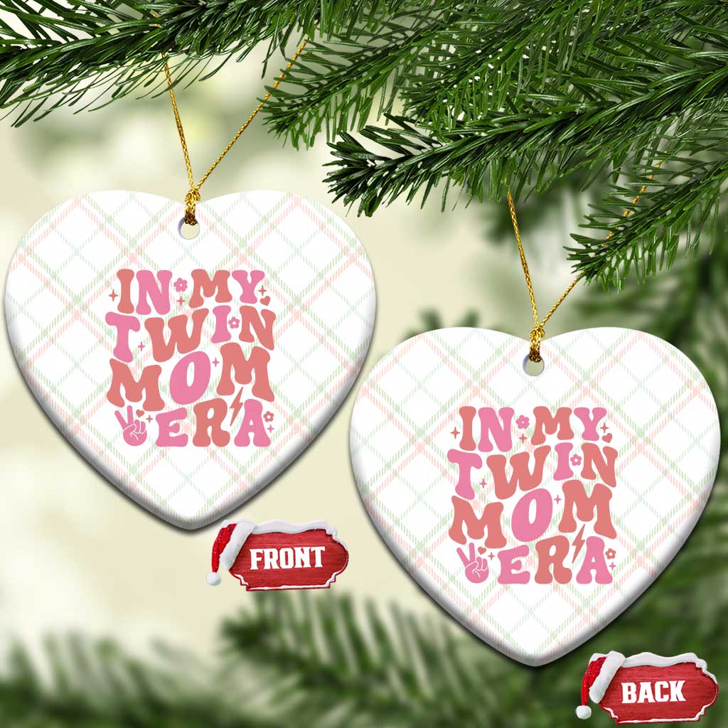 In My Twin Mom Era Ceramic Ornament Funny Mama Twin Pregnancy Announcement TS12 Print Your Wear
