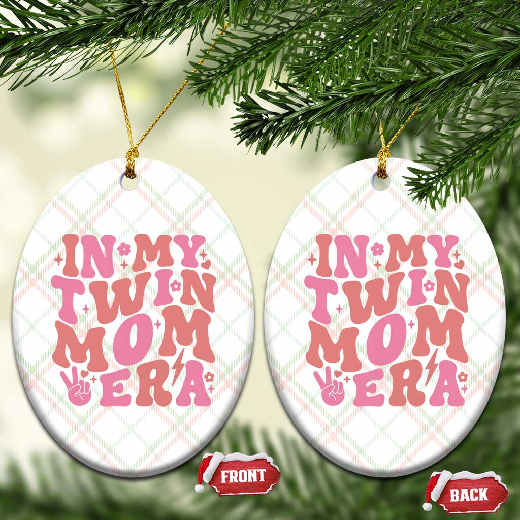 In My Twin Mom Era Ceramic Ornament Funny Mama Twin Pregnancy Announcement TS12 Print Your Wear