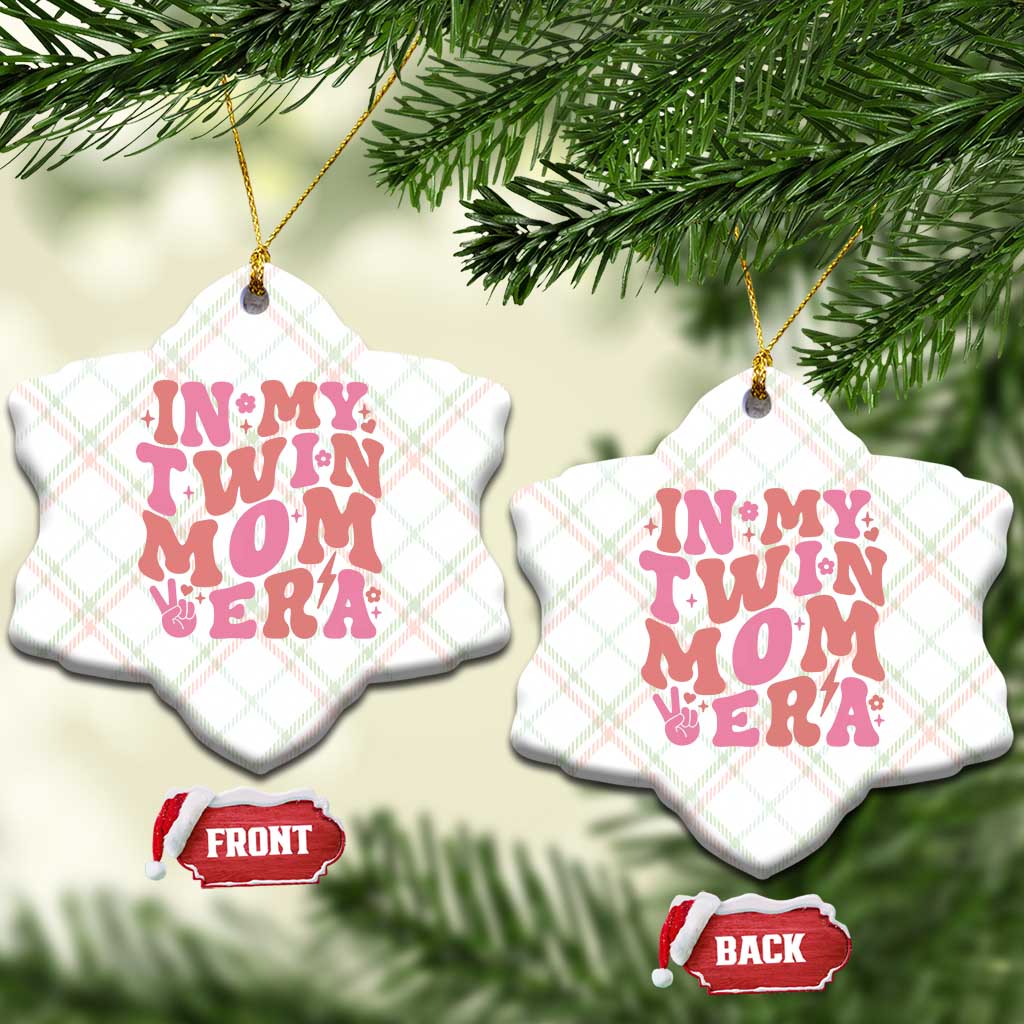 In My Twin Mom Era Ceramic Ornament Funny Mama Twin Pregnancy Announcement TS12 Print Your Wear