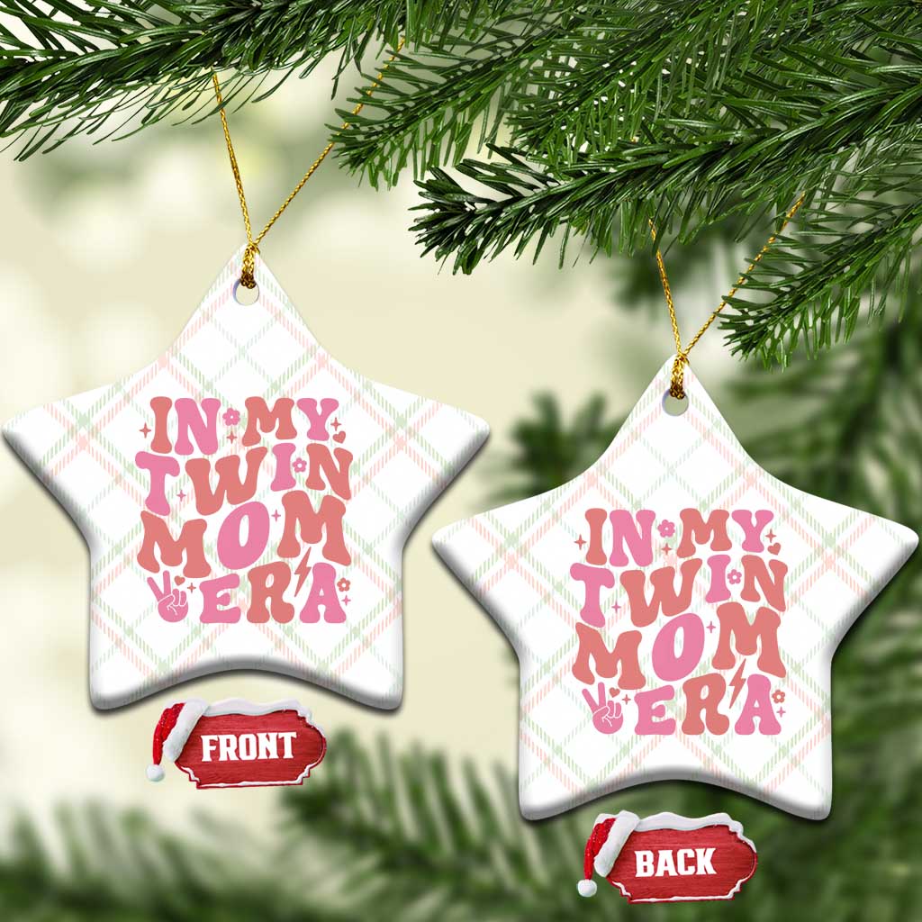 In My Twin Mom Era Ceramic Ornament Funny Mama Twin Pregnancy Announcement TS12 Print Your Wear