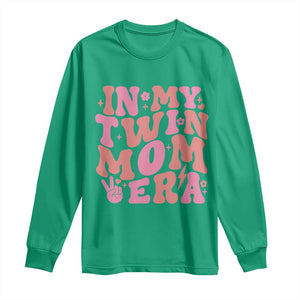 In My Twin Mom Era Long Sleeve Shirt Funny Mama Twin Pregnancy Announcement TS12 Irish Green Print Your Wear