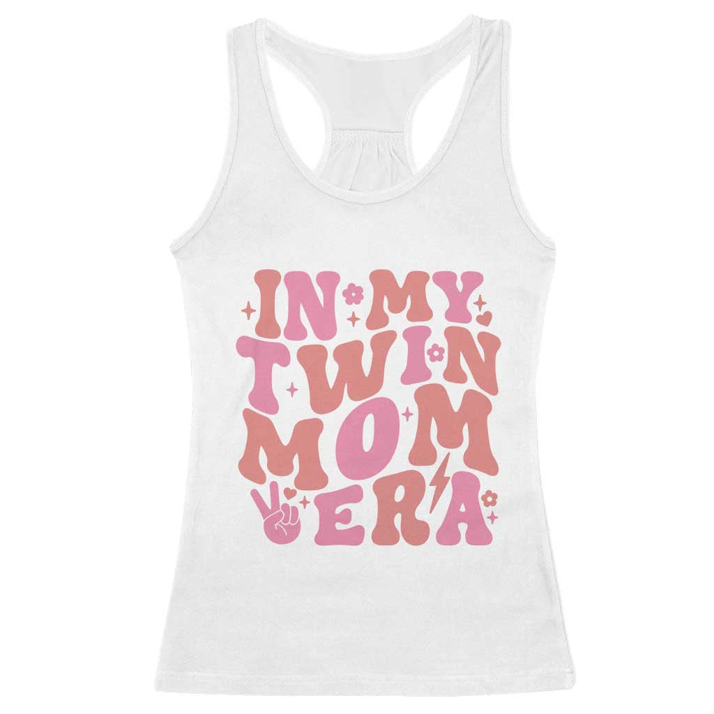 In My Twin Mom Era Racerback Tank Top Funny Mama Twin Pregnancy Announcement TS12 White Print Your Wear
