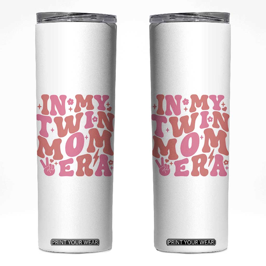 In My Twin Mom Era Skinny Tumbler Funny Mama Twin Pregnancy Announcement TS12 White Print Your Wear