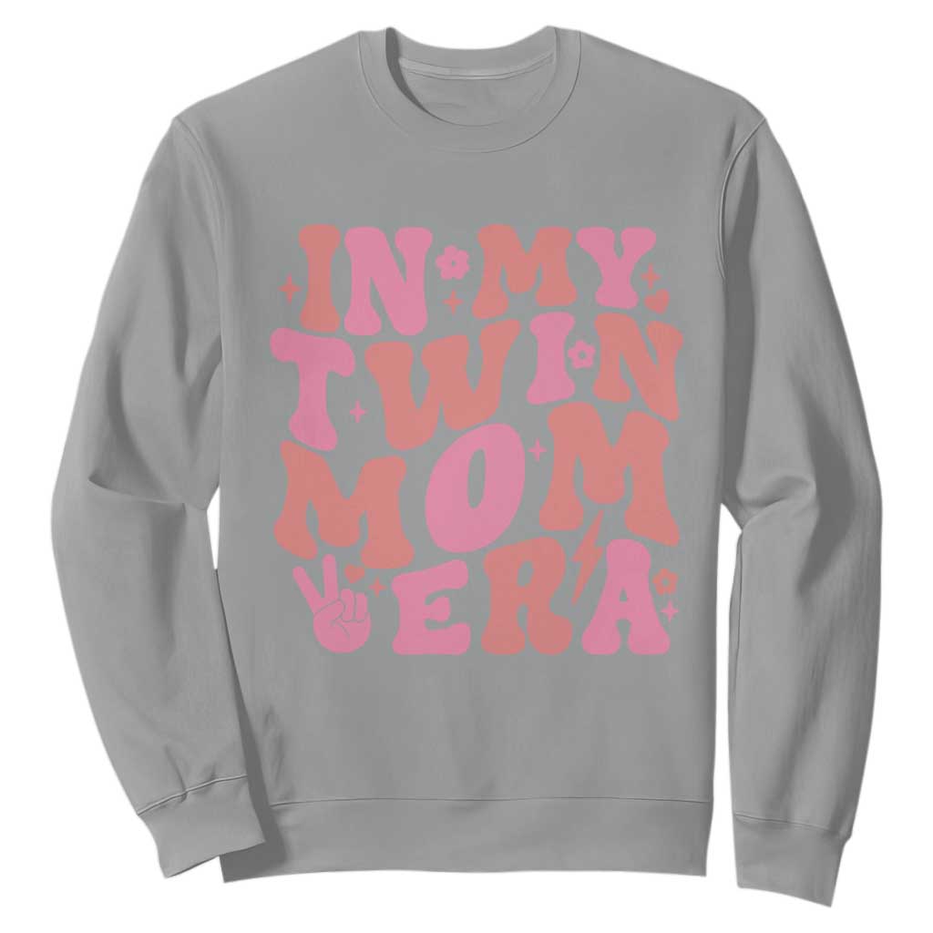 In My Twin Mom Era Sweatshirt Funny Mama Twin Pregnancy Announcement TS12 Sport Gray Print Your Wear