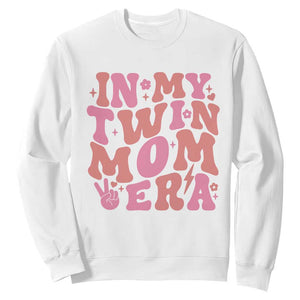In My Twin Mom Era Sweatshirt Funny Mama Twin Pregnancy Announcement TS12 White Print Your Wear