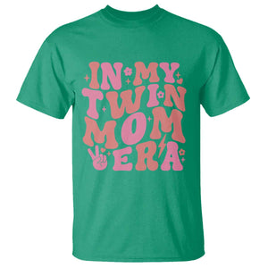 In My Twin Mom Era T Shirt Funny Mama Twin Pregnancy Announcement TS12 Irish Green Print Your Wear