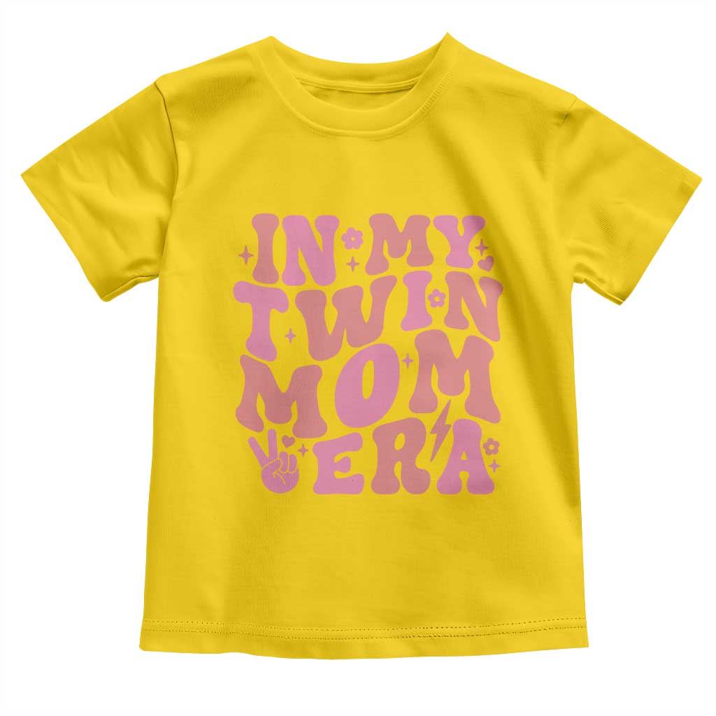 In My Twin Mom Era Toddler T Shirt Funny Mama Twin Pregnancy Announcement TS12 Daisy Print Your Wear