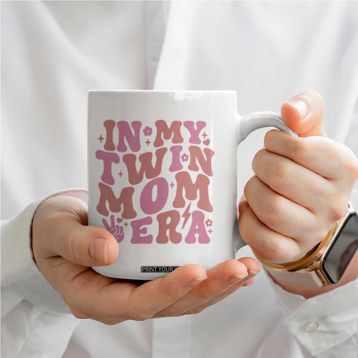 In My Twin Mom Era Coffee Mug Funny Mama Twin Pregnancy Announcement TS12 Print Your Wear