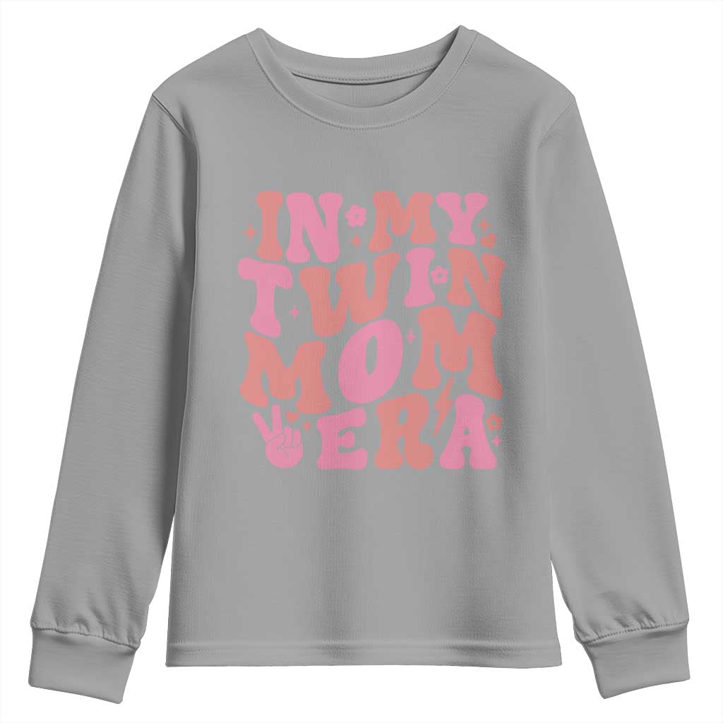 In My Twin Mom Era Youth Sweatshirt Funny Mama Twin Pregnancy Announcement TS12 Sport Gray Print Your Wear