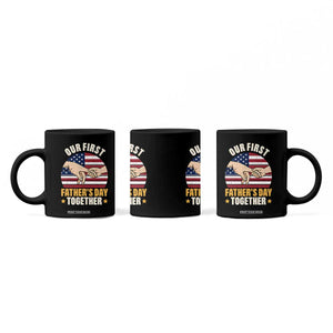 Our First Fathers Day Together Coffee Mug Patriotic New Dad Gift TS12 Print Your Wear