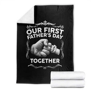 Proud New Dad Throw Blanket Our First Fathers Day Together Gift TS12 Black Print Your Wear