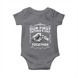 Proud New Dad Baby Onesie Our First Fathers Day Together Gift TS12 Charcoal Print Your Wear