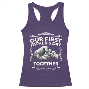 Proud New Dad Racerback Tank Top Our First Fathers Day Together Gift TS12 Purple Print Your Wear