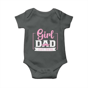 Girl Dad Est 2026 Baby Onesie Proud New Dad Gift TS12 Dark Heather Print Your Wear