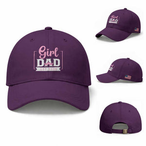 Girl Dad Est 2026 Baseball Cap Proud New Dad Gift TS12 Baseball Cap Universal Fit Purple Print Your Wear