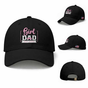 Girl Dad Est 2026 Baseball Cap Proud New Dad Gift TS12 Baseball Cap Universal Fit Black Print Your Wear