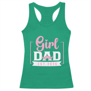 Girl Dad Est 2026 Racerback Tank Top Proud New Dad Gift TS12 Irish Green Print Your Wear