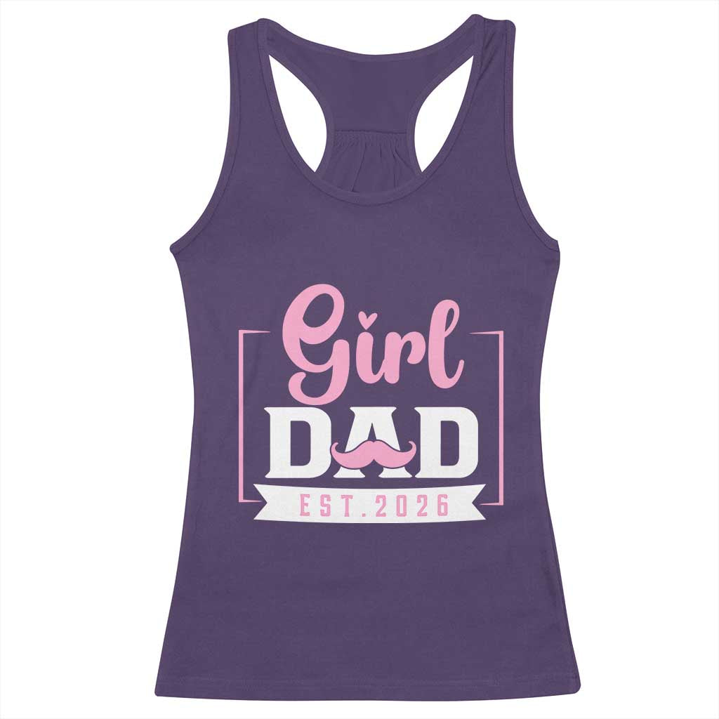 Girl Dad Est 2026 Racerback Tank Top Proud New Dad Gift TS12 Purple Print Your Wear