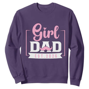 Girl Dad Est 2026 Sweatshirt Proud New Dad Gift TS12 Purple Print Your Wear
