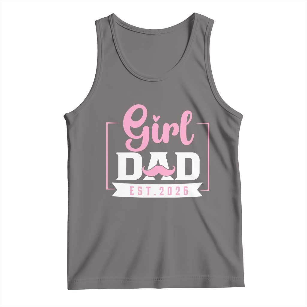 Girl Dad Est 2026 Tank Top Proud New Dad Gift TS12 Deep Heather Print Your Wear