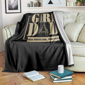 Girl Dad Her Protector Forever Throw Blanket New Dad Fathers Day Gift TS12 Print Your Wear