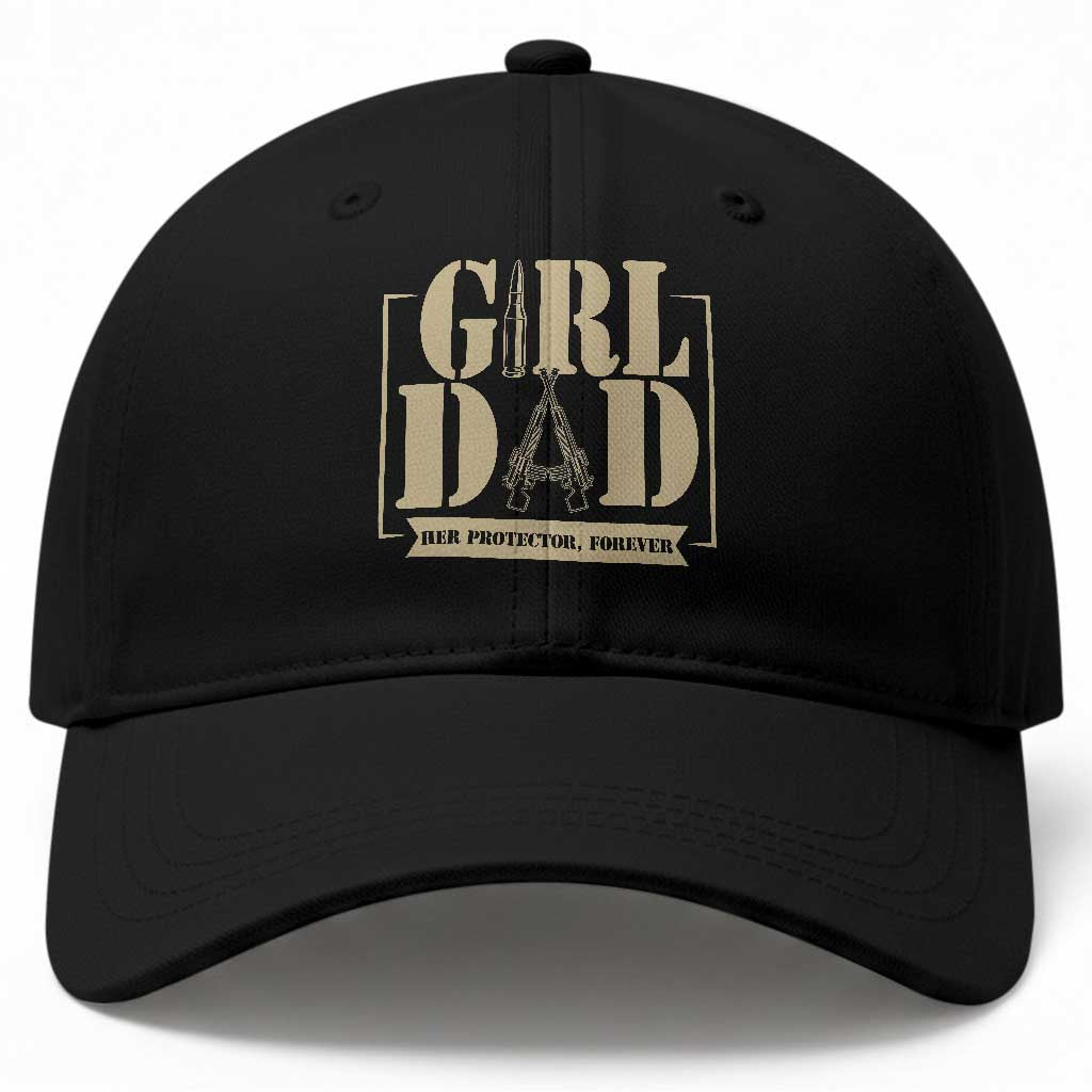 Girl Dad Her Protector Forever Baseball Cap New Dad Fathers Day Gift TS12 Print Your Wear