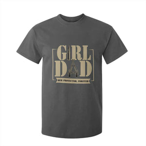 Girl Dad Her Protector Forever T Shirt For Kid New Dad Fathers Day Gift TS12 Dark Heather Print Your Wear