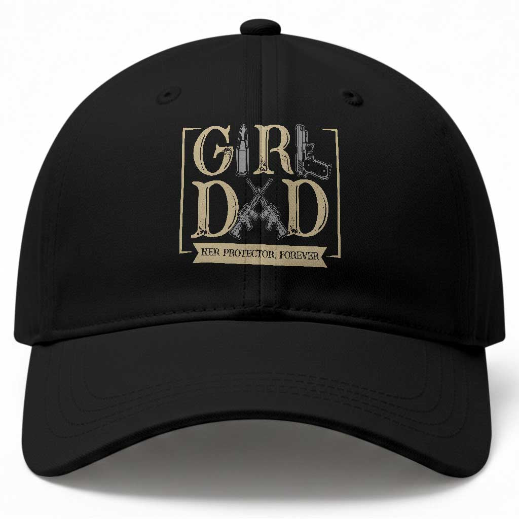 Girl Dad Her Protector Forever Baseball Cap Proud Father Of A Daughter TS12 Print Your Wear