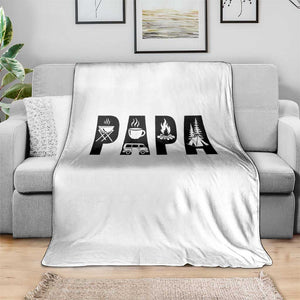 Camping Papa Throw Blanket Camper Dad Fathers Day Gift TS12 Print Your Wear