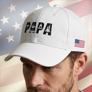 Camping Papa Baseball Cap Camper Dad Fathers Day Gift TS12 Print Your Wear