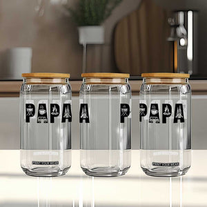 Camping Papa Glass Can Camper Dad Fathers Day Gift TS12 Print Your Wear
