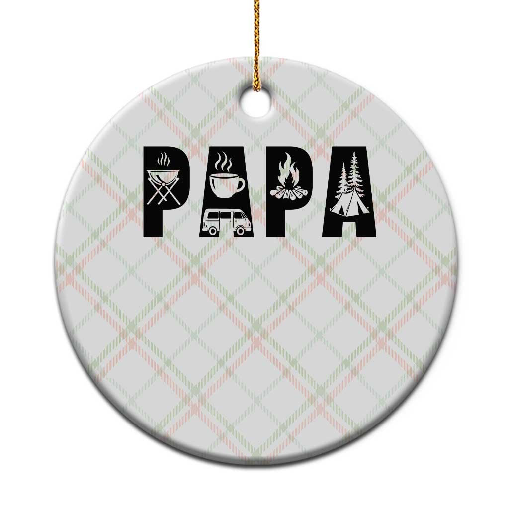 Camping Papa Ceramic Ornament Camper Dad Fathers Day Gift TS12 1pc Christmas Plaid Print Your Wear
