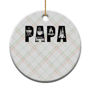 Camping Papa Ceramic Ornament Camper Dad Fathers Day Gift TS12 1pc Christmas Plaid Print Your Wear