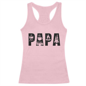 Camping Papa Racerback Tank Top Camper Dad Fathers Day Gift TS12 Light Pink Print Your Wear