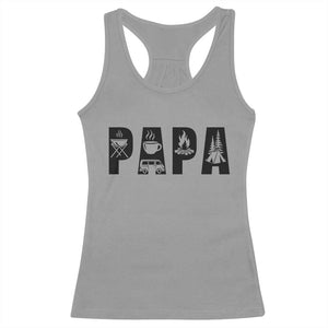 Camping Papa Racerback Tank Top Camper Dad Fathers Day Gift TS12 Sport Gray Print Your Wear
