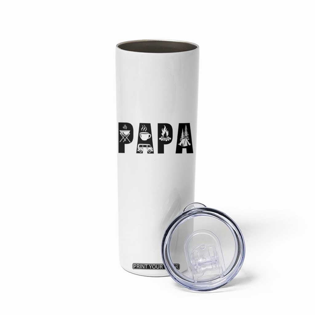 Camping Papa Skinny Tumbler Camper Dad Fathers Day Gift TS12 Print Your Wear