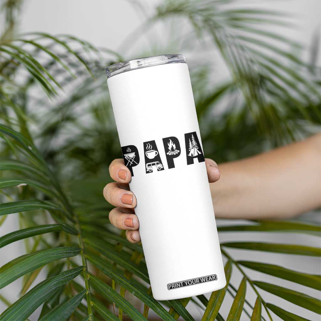 Camping Papa Skinny Tumbler Camper Dad Fathers Day Gift TS12 Print Your Wear