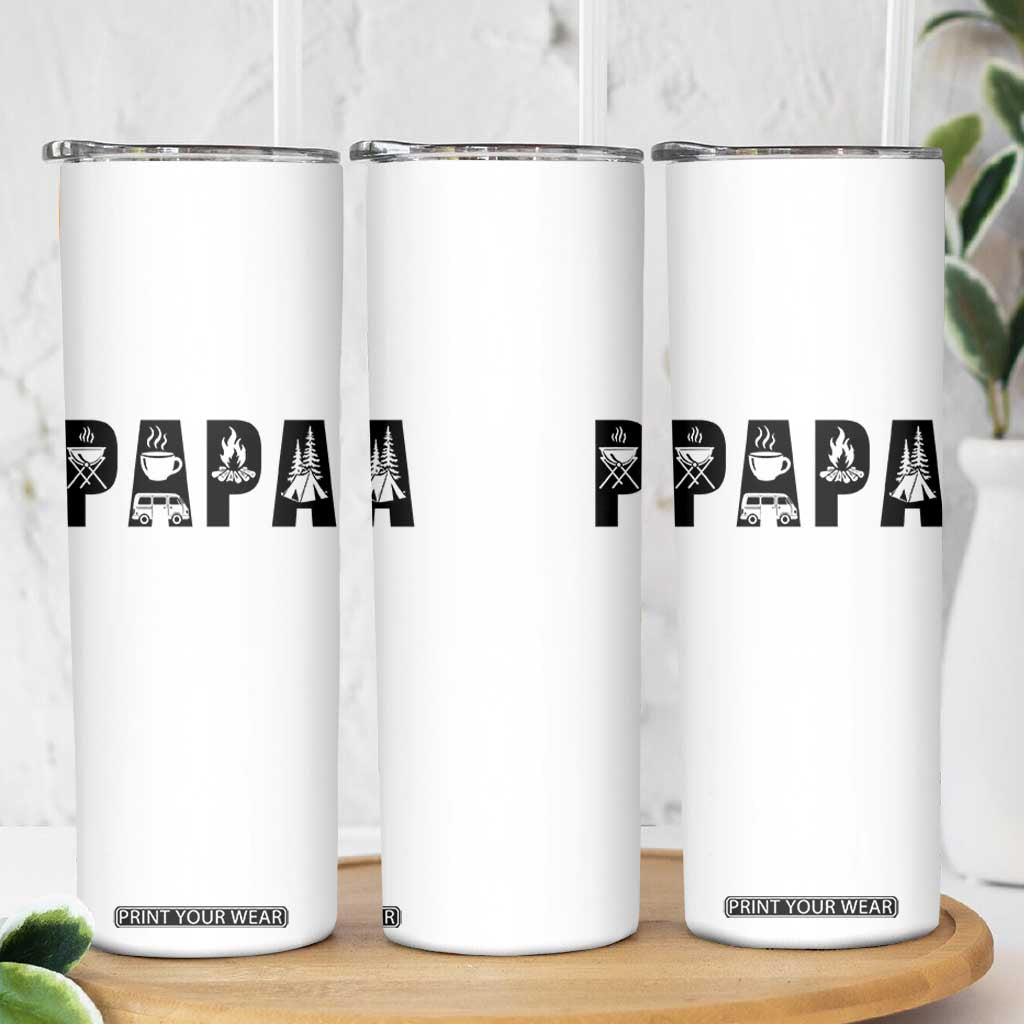 Camping Papa Skinny Tumbler Camper Dad Fathers Day Gift TS12 Print Your Wear