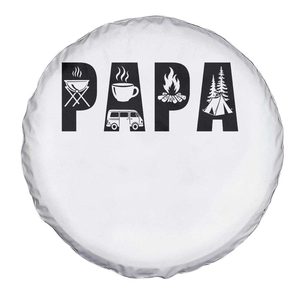 Camping Papa Spare Tire Cover Camper Dad Fathers Day Gift TS12 Print Your Wear