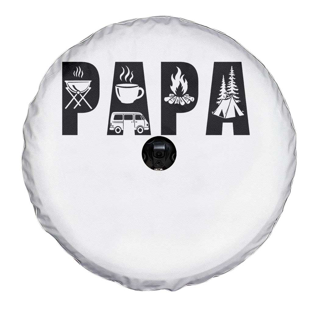 Camping Papa Spare Tire Cover Camper Dad Fathers Day Gift TS12 Print Your Wear