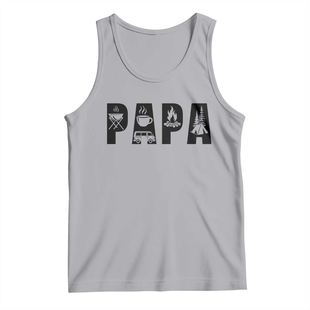 Camping Papa Tank Top Camper Dad Fathers Day Gift TS12 Athletic Heather Print Your Wear