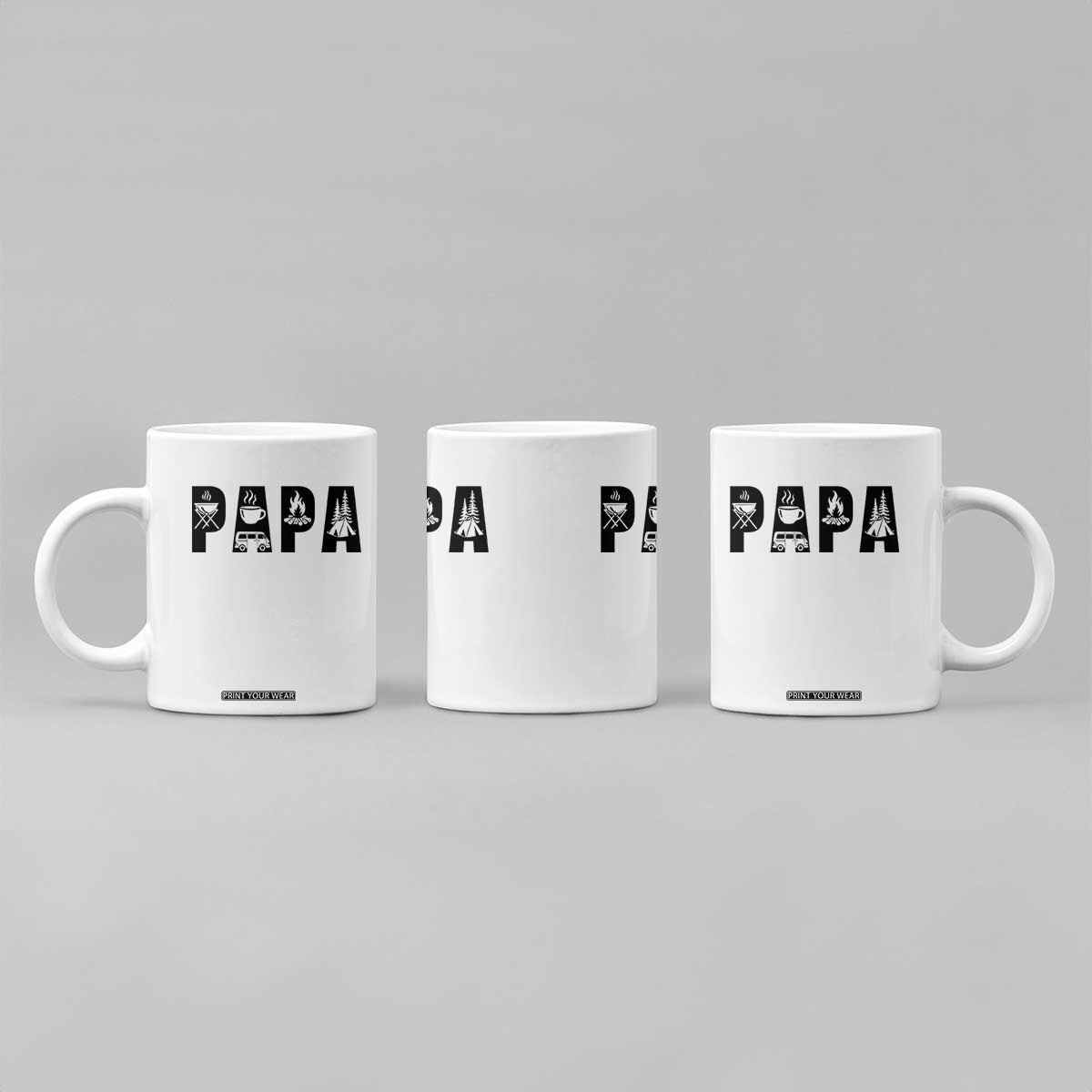 Camping Papa Coffee Mug Camper Dad Fathers Day Gift TS12 Print Your Wear