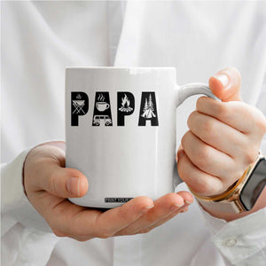 Camping Papa Coffee Mug Camper Dad Fathers Day Gift TS12 Print Your Wear