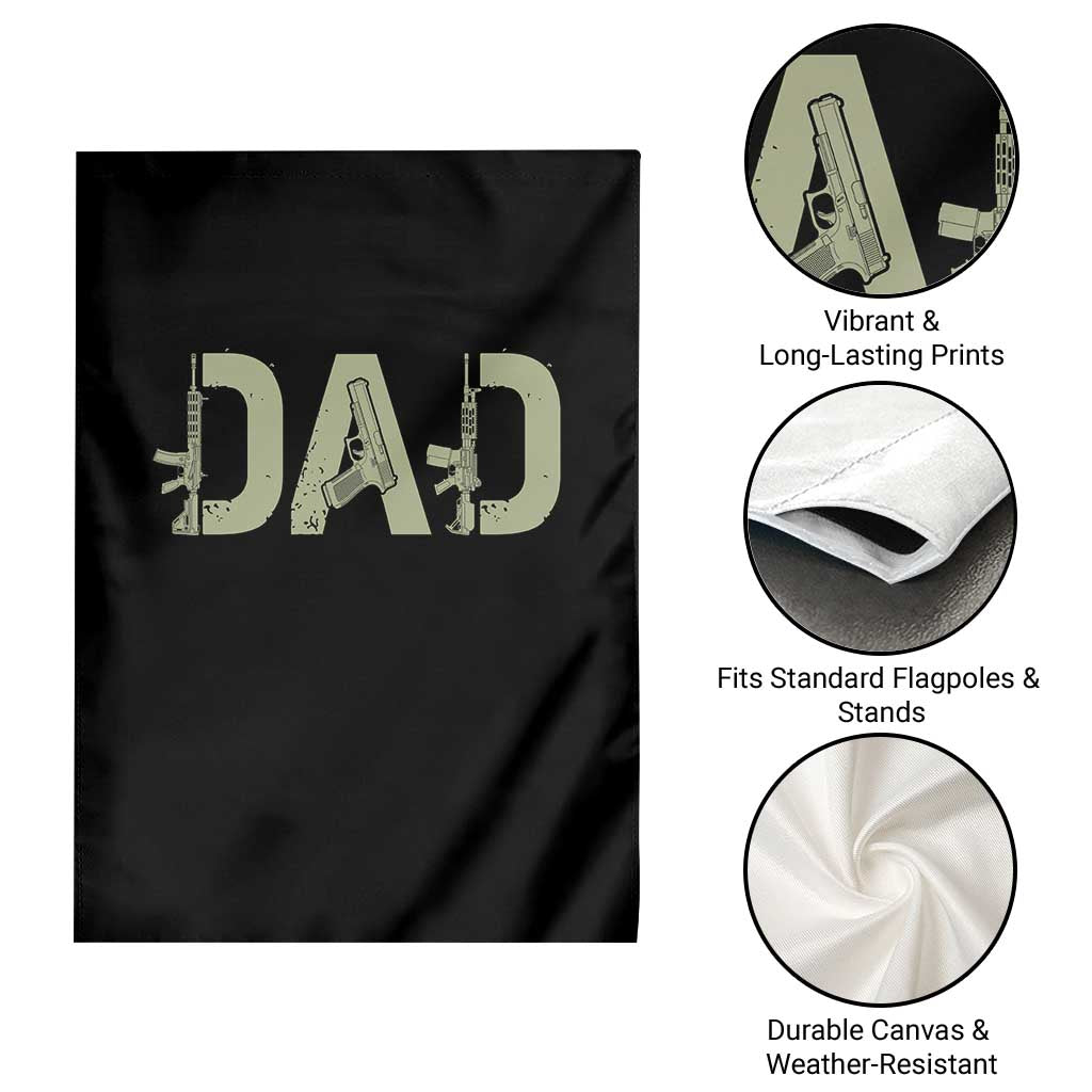 Gun Lover Dad Garden Flag Funny Hunter Dad Fathers Day Gift TS12 Print Your Wear