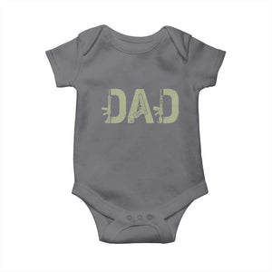 Gun Lover Dad Baby Onesie Funny Hunter Dad Fathers Day Gift TS12 Charcoal Print Your Wear
