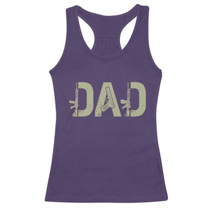 Gun Lover Dad Racerback Tank Top Funny Hunter Dad Fathers Day Gift TS12 Purple Print Your Wear