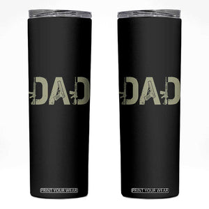 Gun Lover Dad Skinny Tumbler Funny Hunter Dad Fathers Day Gift TS12 Black Print Your Wear